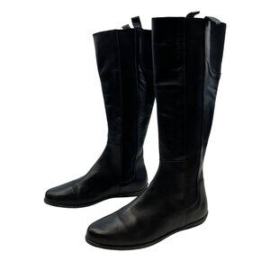 Franco Boschi Womens New High Boots Black Leather Size 10.5/41